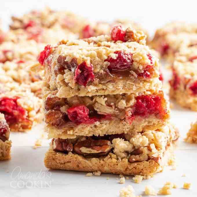 Cranberry Caramel Bars