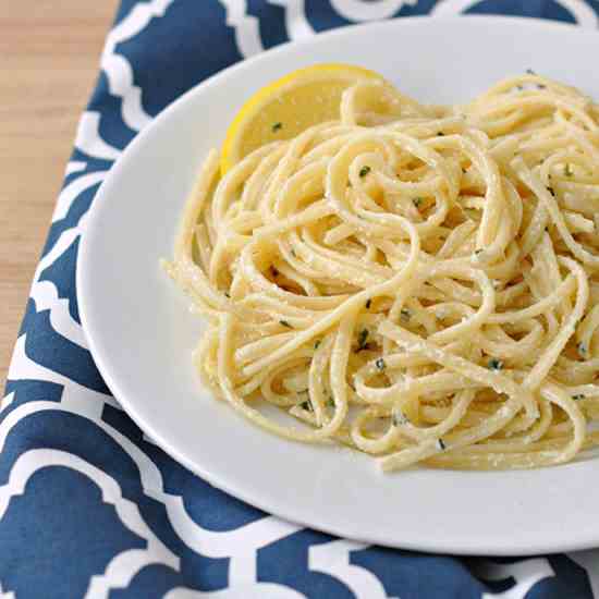 Linguine with Meyer Lemon Cream and Chives