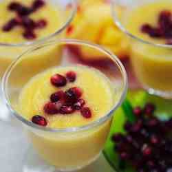 Pineapple gazpacho with pomegranate