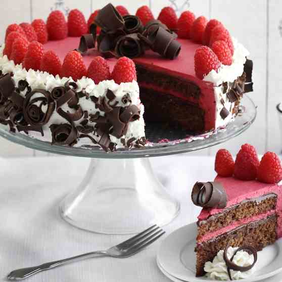 Chocolate Raspberry Bavarian Torte