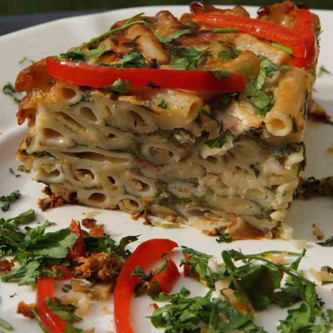 Pasta, Chard and Fontina Torte