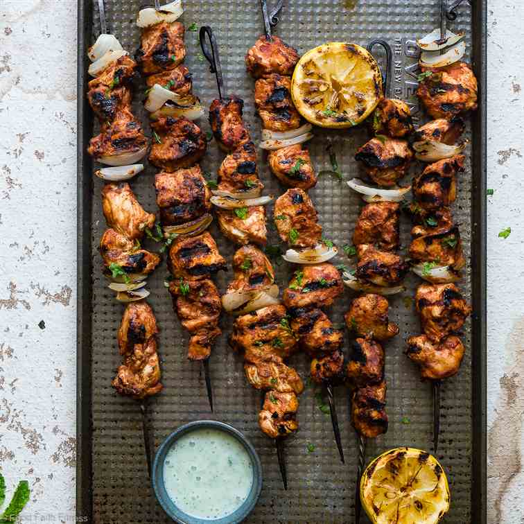 Grilled Moroccan Chicken Kebabs