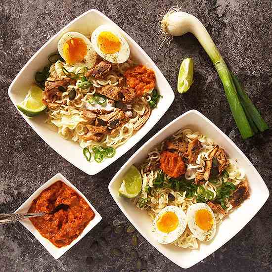 Creamy Pulled Pork Ramen