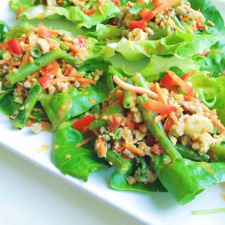 Thai Turkey Lettuce Wraps