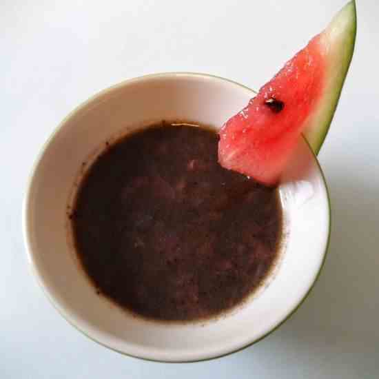 Watermelon, Black Tahini Dressing