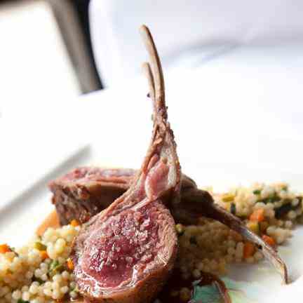 Lamb with Cous Cous in a laurel reduction