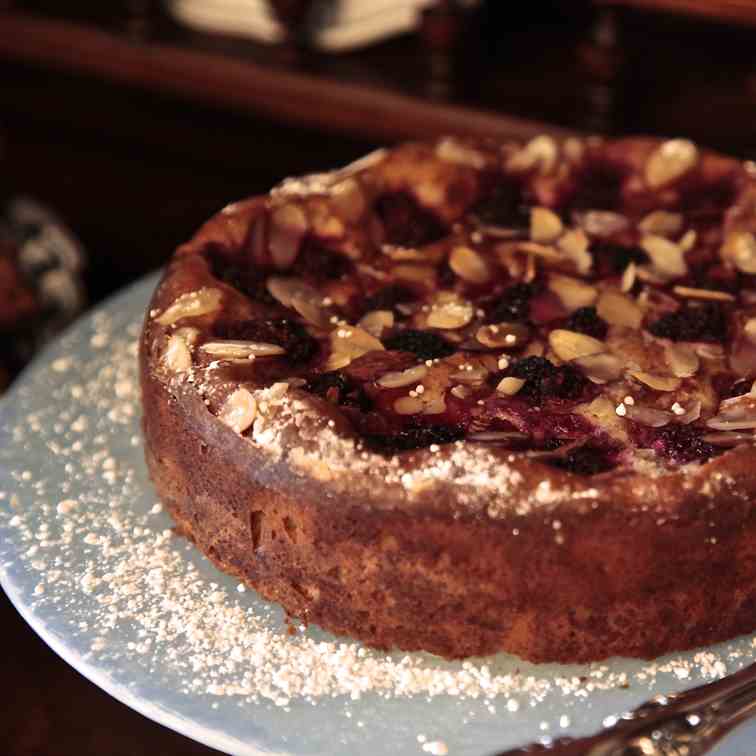 Ricotta, Almond, Raspberry Cake