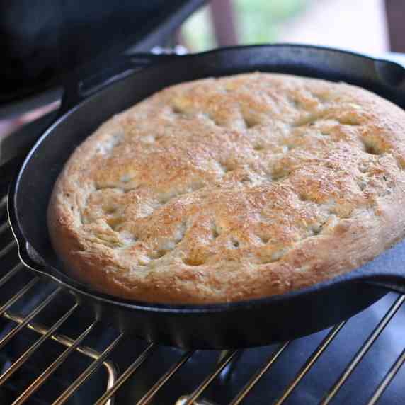 Three Herb Cast Iron Skillet Focaccia