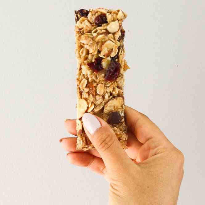 Almond Cranberry Chocolate Granola Bars