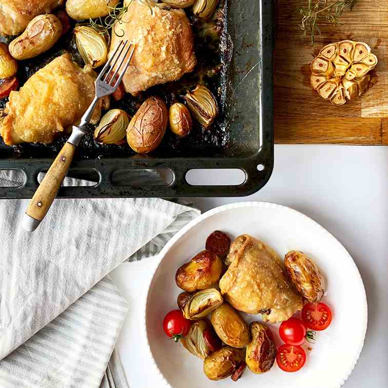 Chicken Thigh Tray Bake