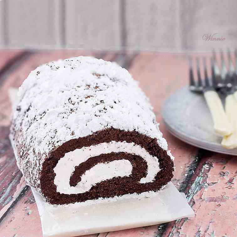 Flourless Chocolate Swiss-Roll