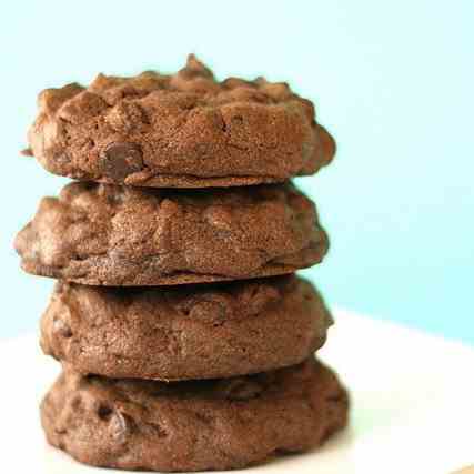 Gigantic Triple Chocolate Cookies