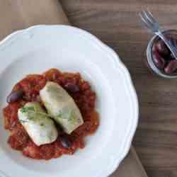 Vegan mediterranean cabbage rolls