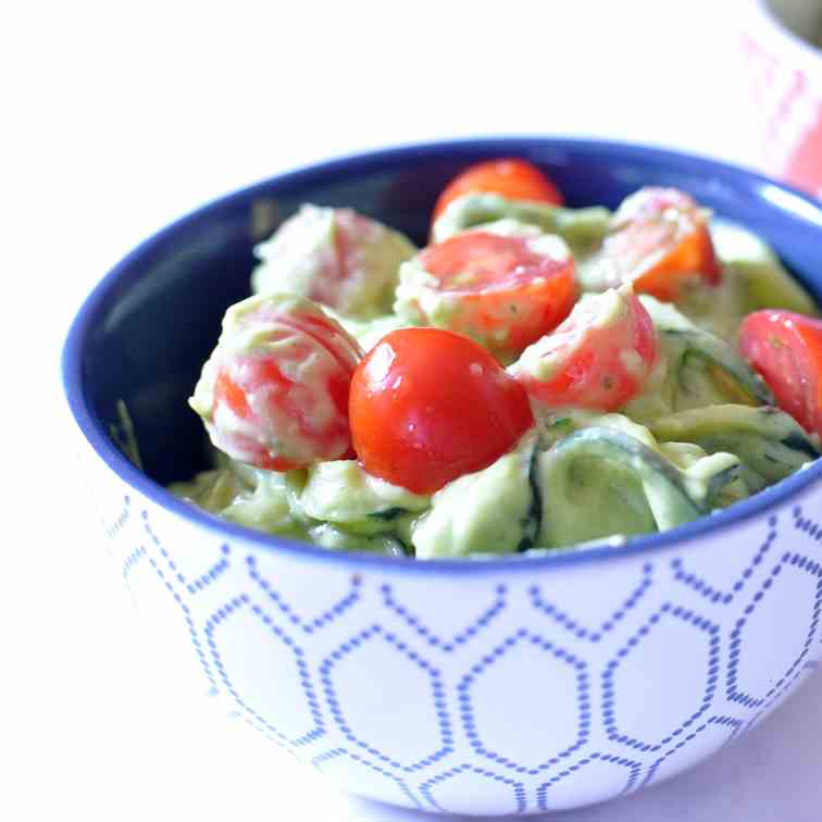 Zoodles and Avocado Sauce 