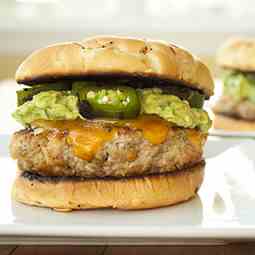 Guacamole Burger with Roasted Jalapenos