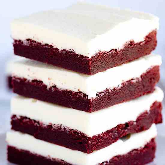 Chewy Red Velvet Bars