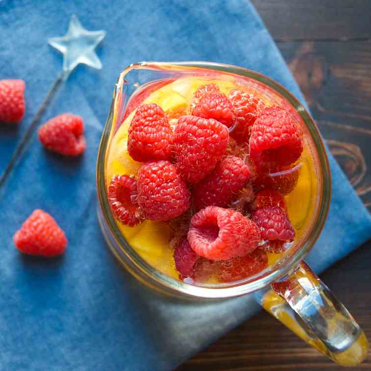 peach melba sangria