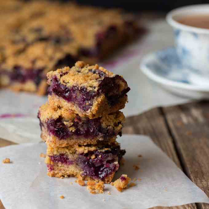 Blueberry Crumble Slice