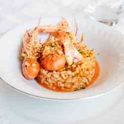 Spanish crayfish risotto.