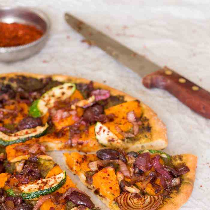Fall pizza with pumpkin
