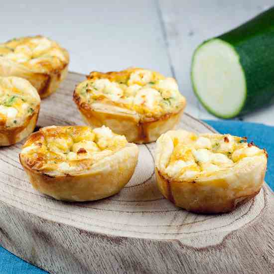 Mini zucchini quiches