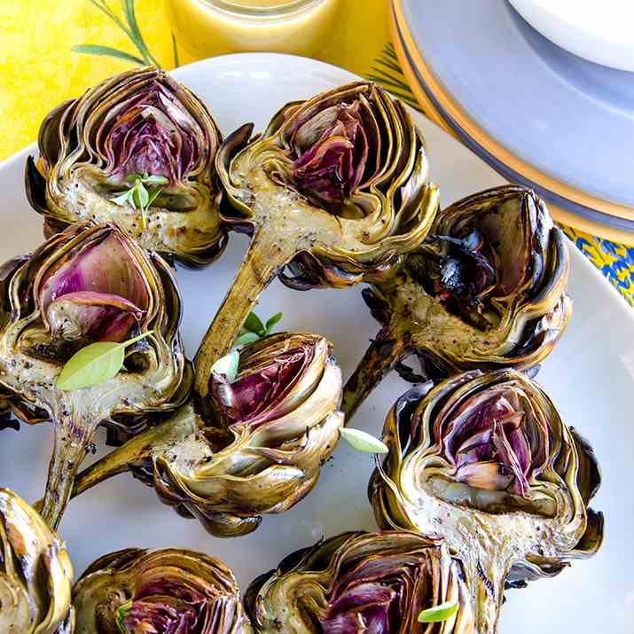 Awesome Grilled Artichokes