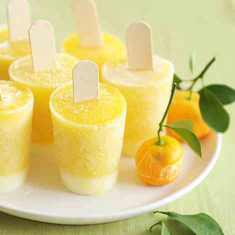 Mango Orange Yogurt Popsicles