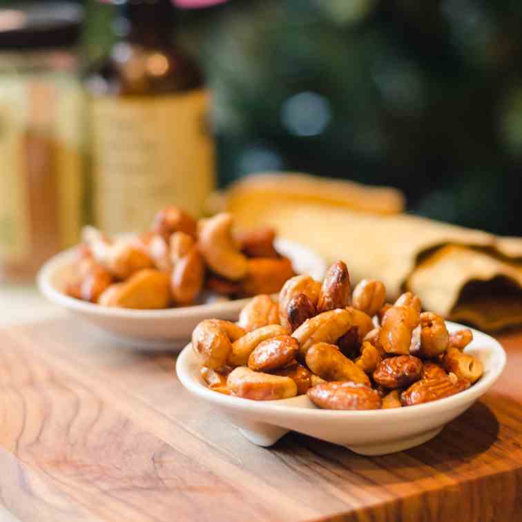 Maple Honey Roasted Almonds and Cashews