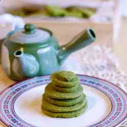 Matcha Green Tea Shortbread Cookies