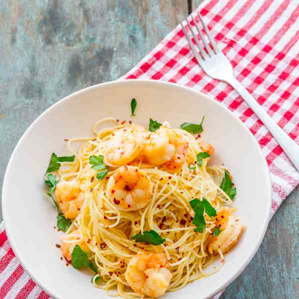 Shrimp Scampi with Capellini