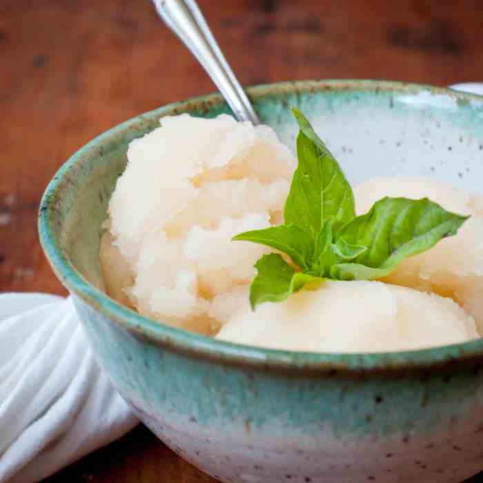 Grapefruit Basil Sorbet