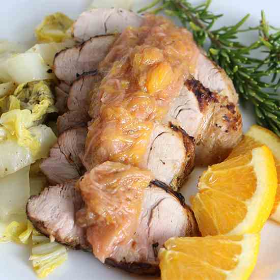 Pork Tenderloin with Orange Compote    