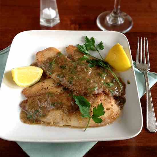 Tilapia with Lemon-Garlic Sauce