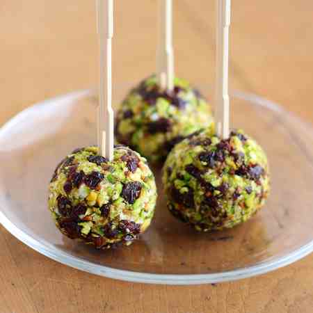 Cherry Pistachio Goat Cheese Balls