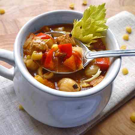 Chicken, Tomato and Pasta Soup