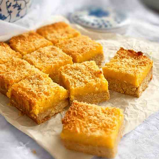 Lemon Curd Coconut Bars