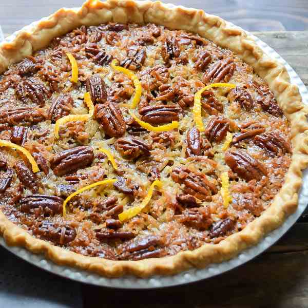 Orange Coconut Pecan Pie