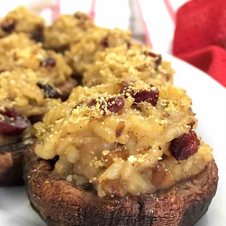 Vegan Stuffed Mushrooms with Italian Style