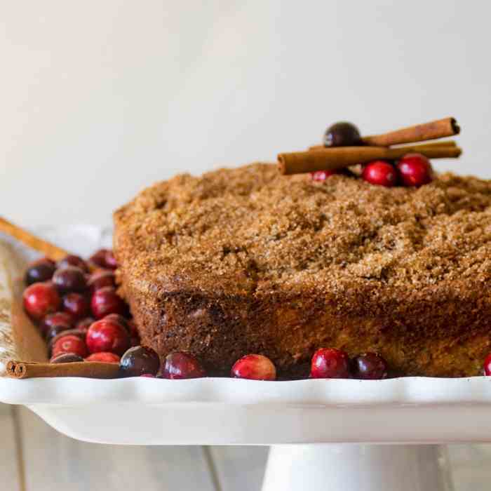 Cranberry Cream Cheese Coffee Cake