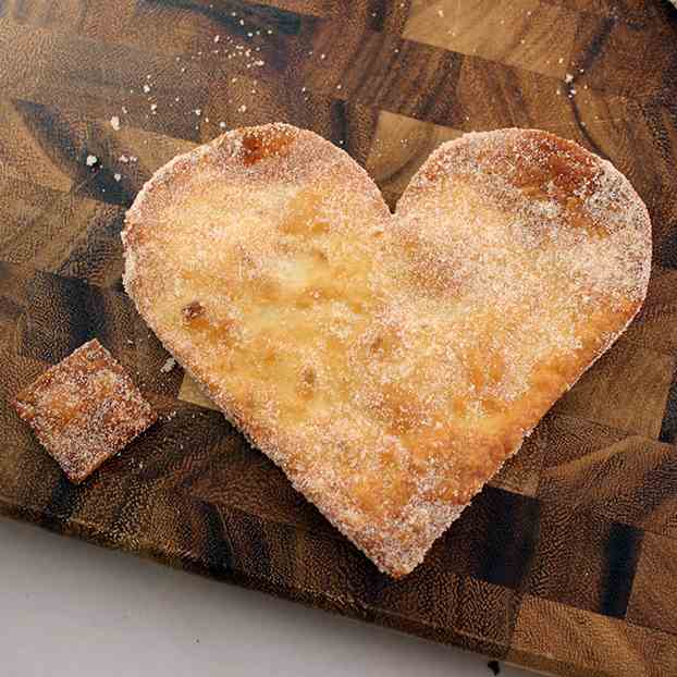 Cinnamon Sugar Tortilla Hearts