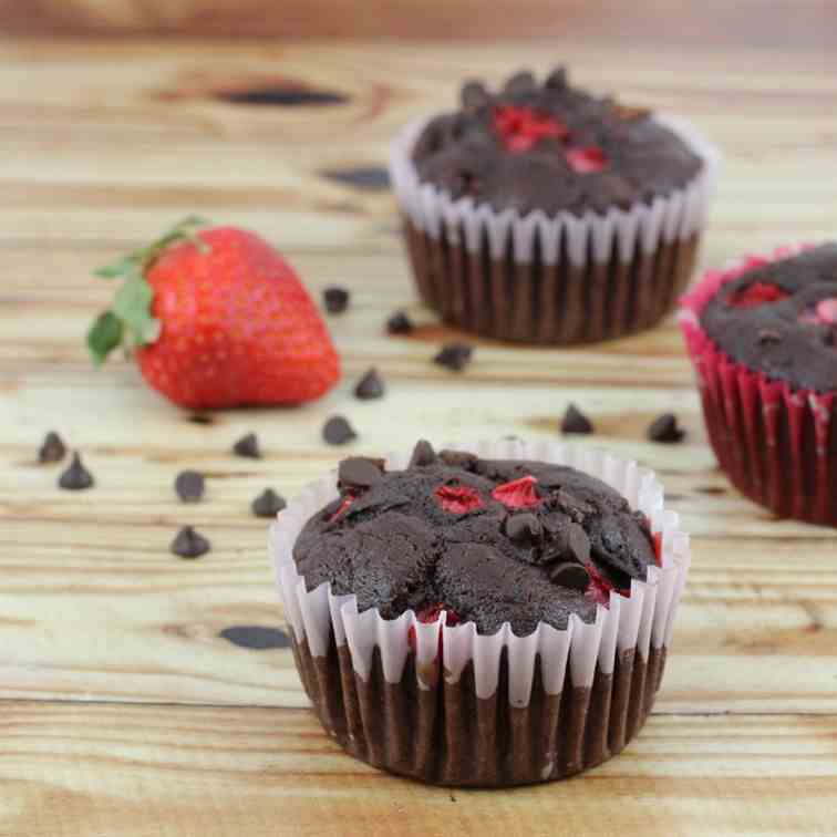 Chocolate Strawberry Muffins