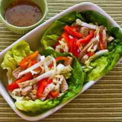 Asian Lettuce Wraps with Pork