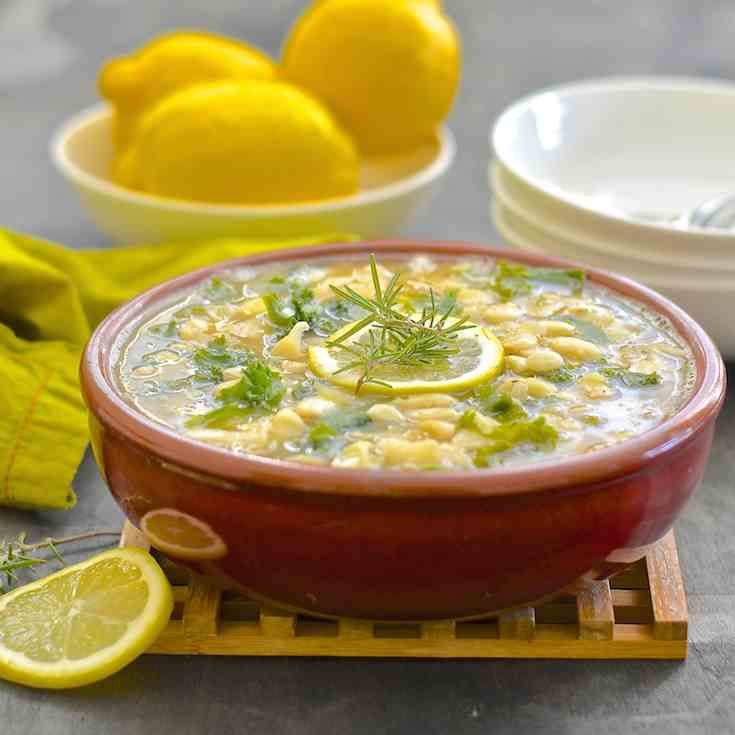 Lemon Kale - White Bean Stew