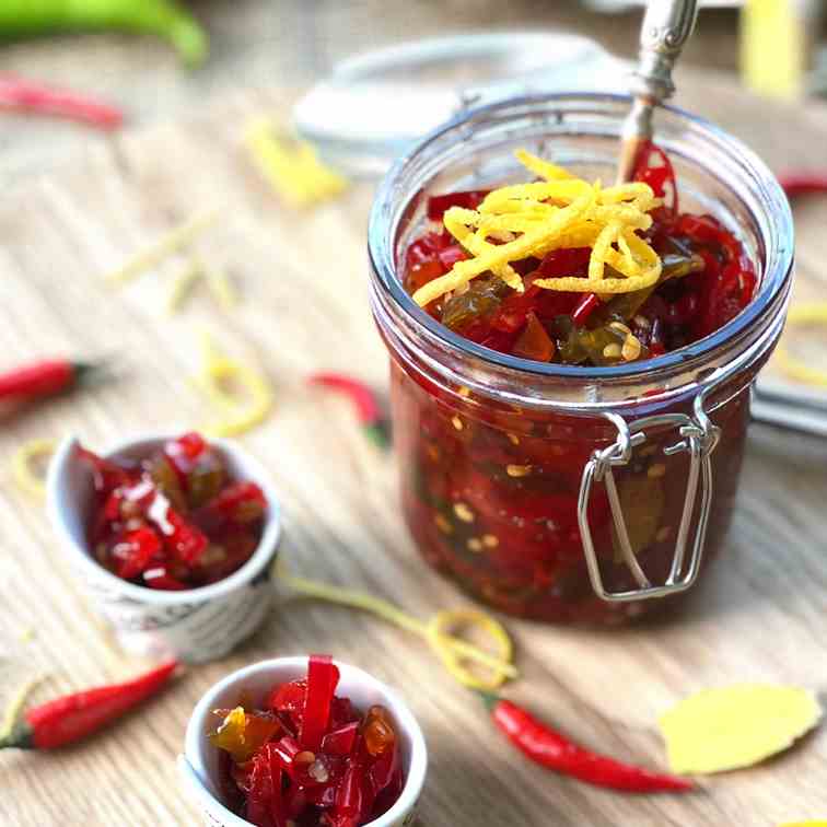 Chilli ginger and lemon jam