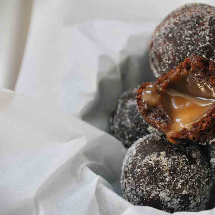 Chocolate-Caramel doughnut holes