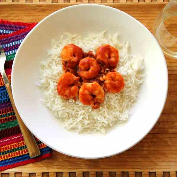 2-Ingredient Skillet Red Chile Shrimp