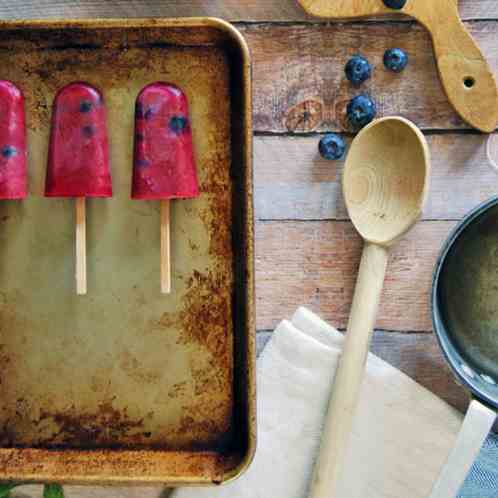 Blueberry Mint Sweet Tea Popsicles