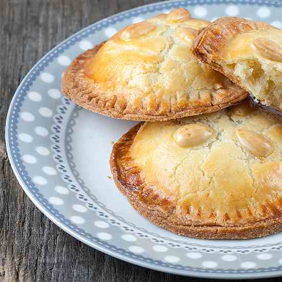 Marzipan stuffed cookie or Dutch gevulde k