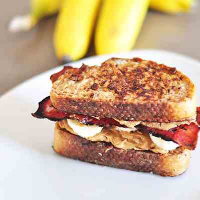 Peanut Butter Bacon Banana French Toast