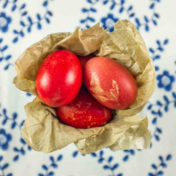 Red Orthodox Easter Eggs